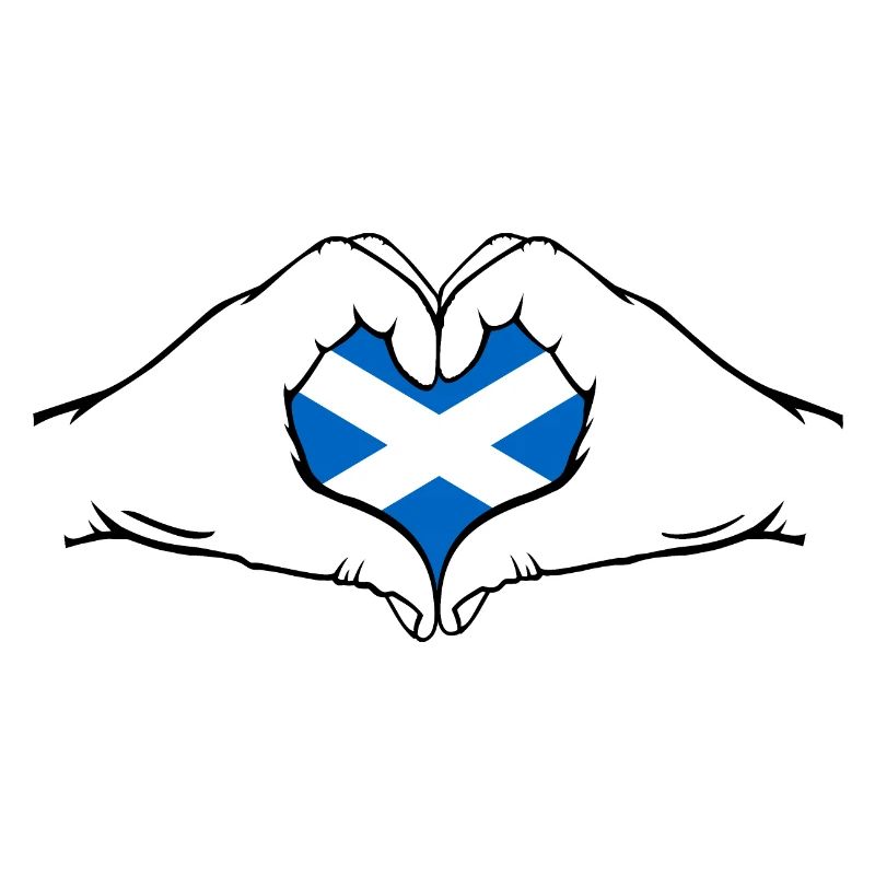 Drapeau de l’Écosse en forme de coeur