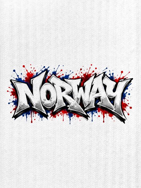 Norway Flag Graffiti