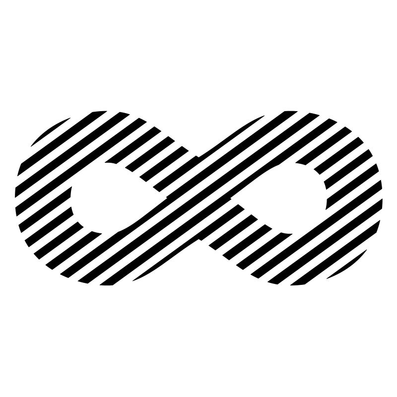 Infinity sign - pattern stripes