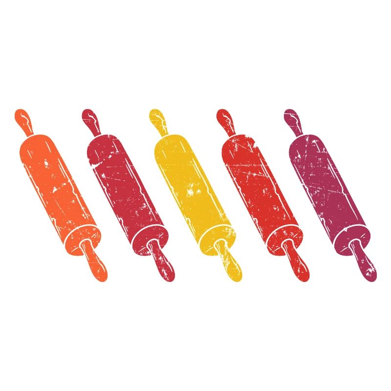 Rolling Pin Retro Vintage Baking Baker Baker