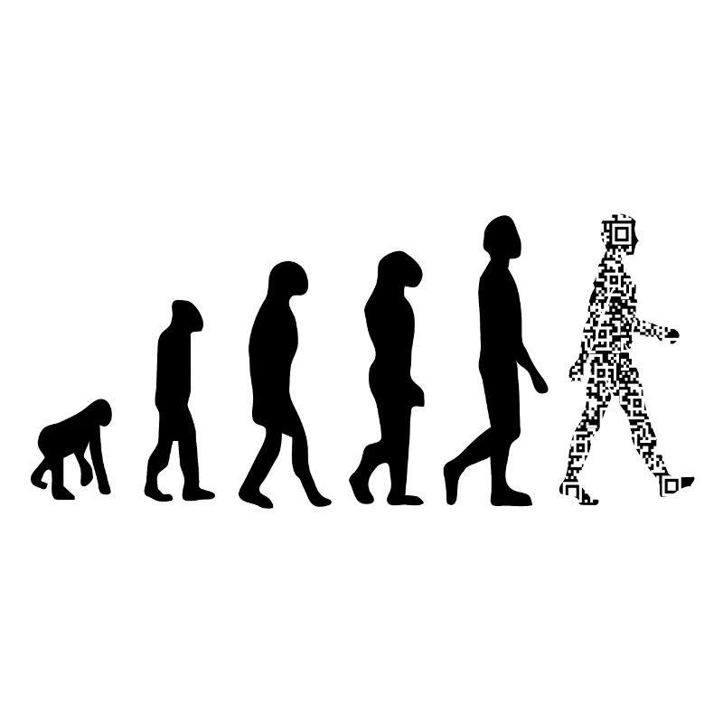 Evolution QR kode - Humor sundhed pass