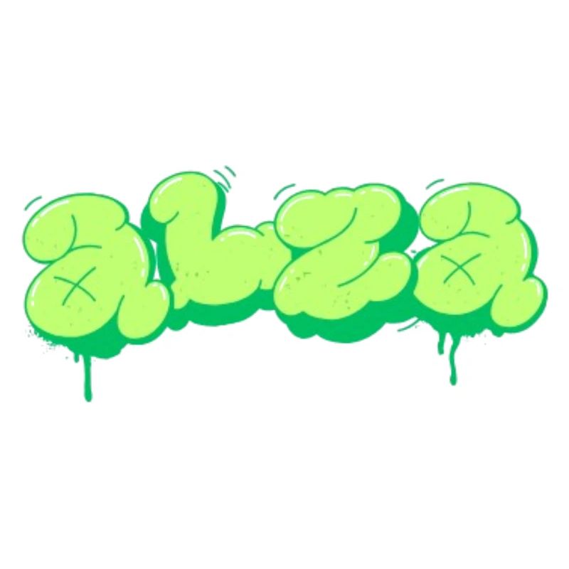 Conception de style graffiti vert vif