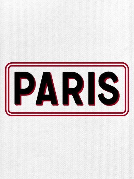Pariser Red-Frame-Typografie