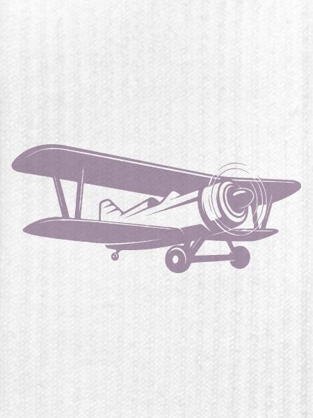 Doppeldecker Pilot Retro Minimalistisch