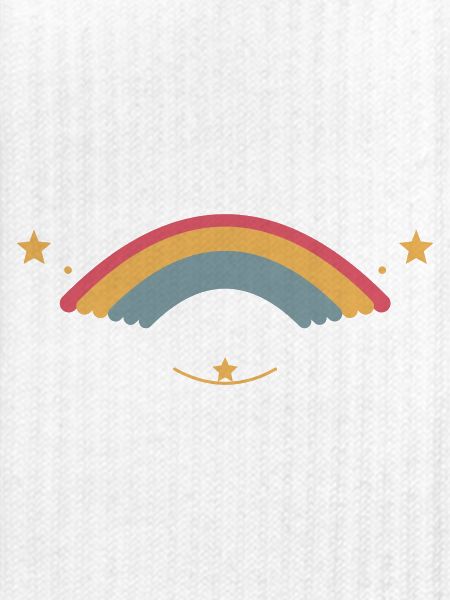 Pastellregenbogen mit Sternen