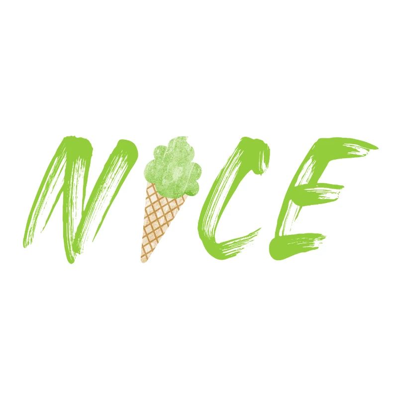 nice Eis Pistazie Eiswaffel coole Sprüche Eistüte