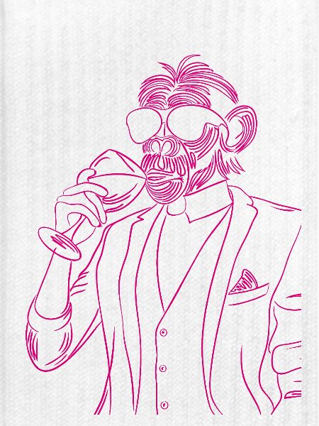 Affe Wein Glas