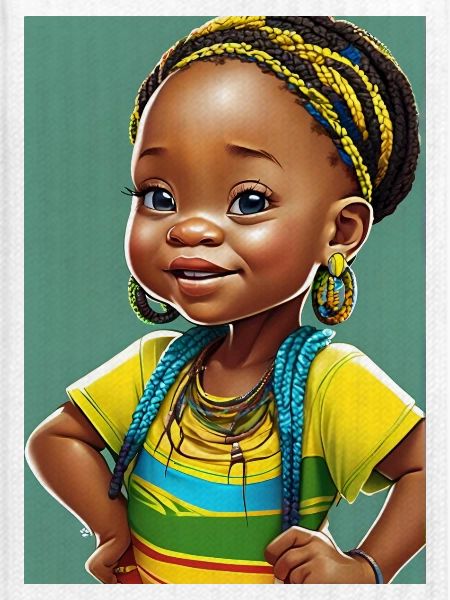 Buntes Afro-Mädchen