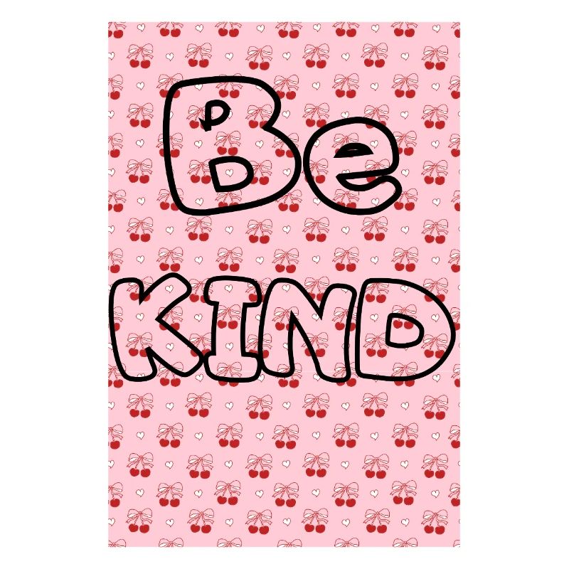 Be kind with cherry pattern