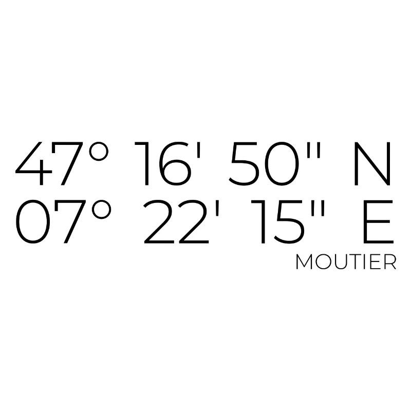 Coordinates Moutier, Switzerland