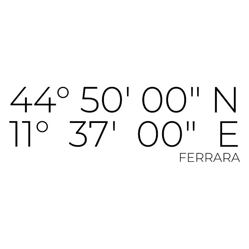 coordinates Ferrara, Italy