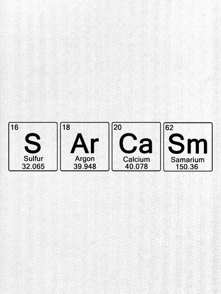 Sarkasmus/Sarkasmo – ironisches Periodensystem