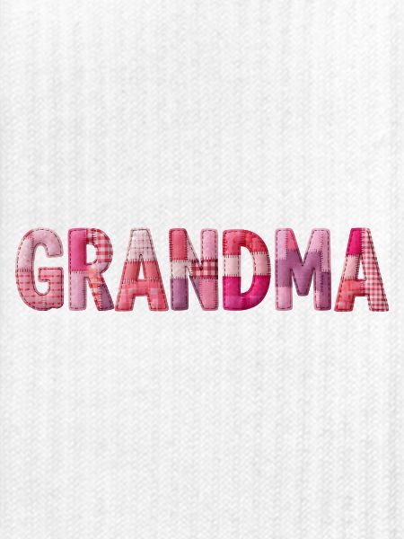 Großmutter Pink Plaid Buchstaben Patchwork