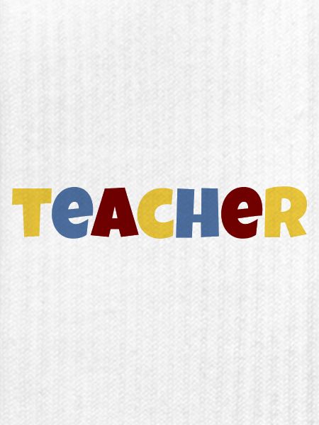 Lehrer bunter Text