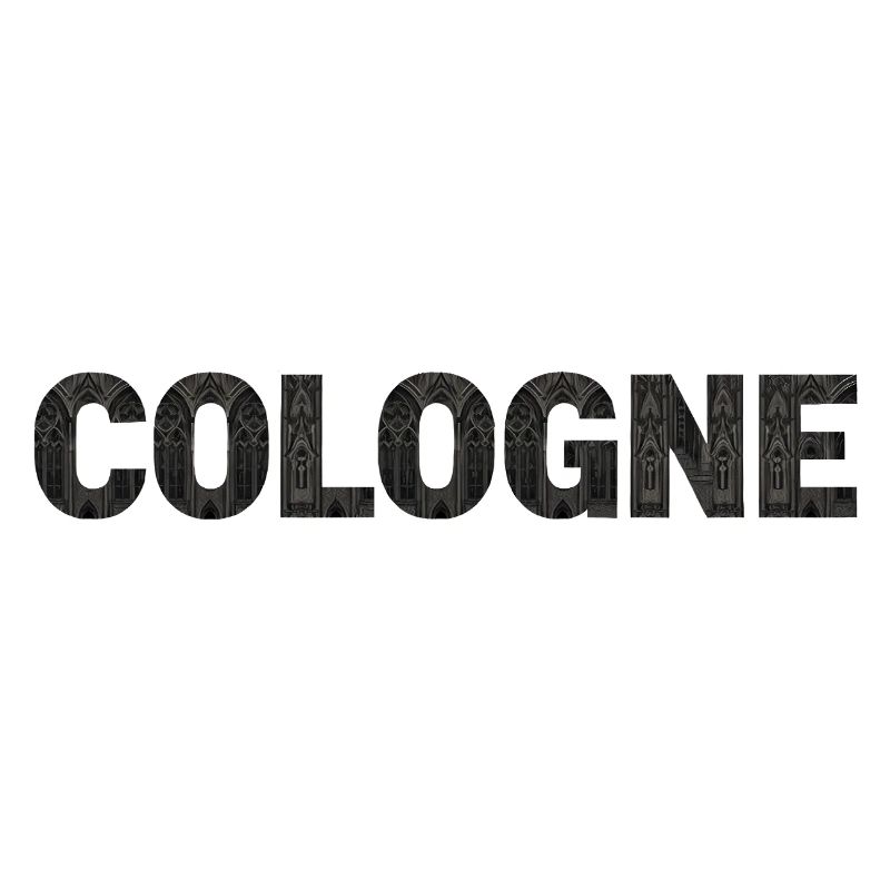 Cologne – Gothic architecture in typeface