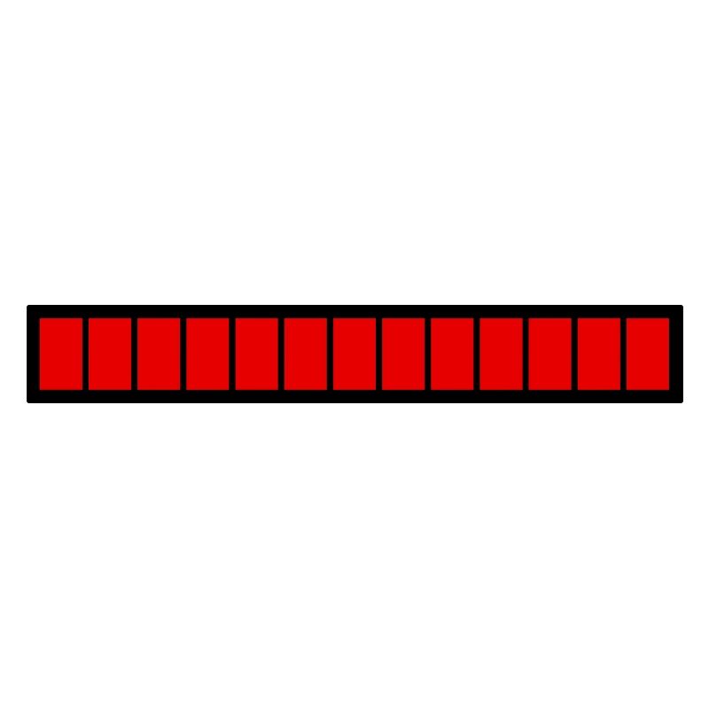 Rechteckige Ladeleiste Schwarz Rot (100%)