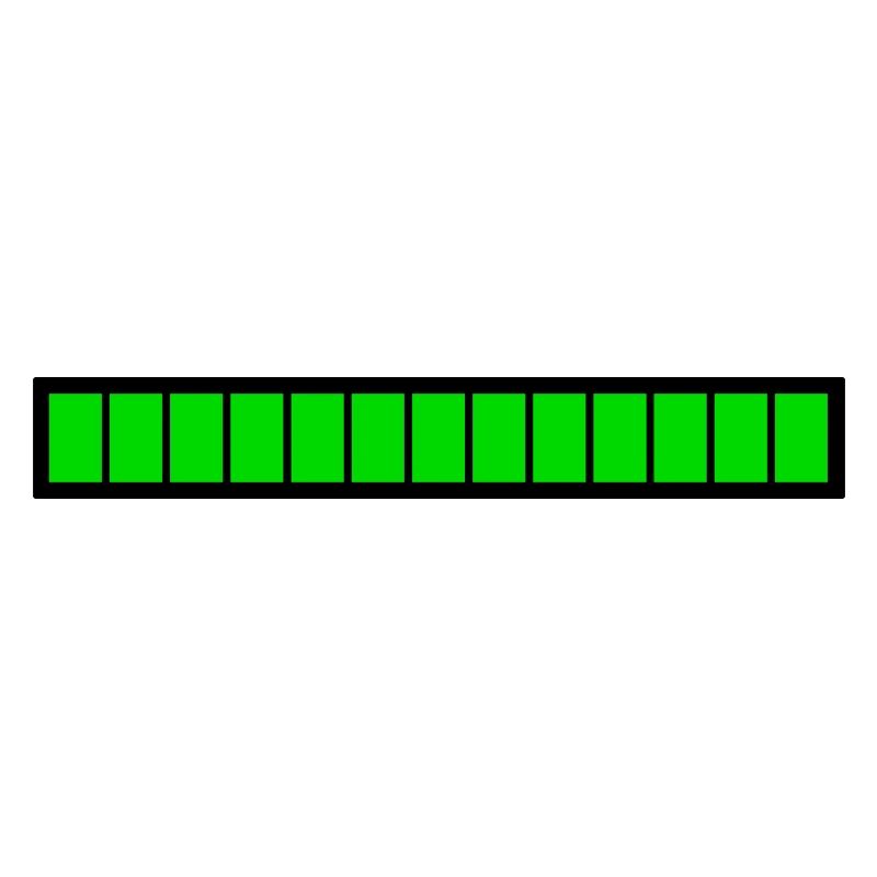 Barre de chargement rectangle Noir Vert (100%)