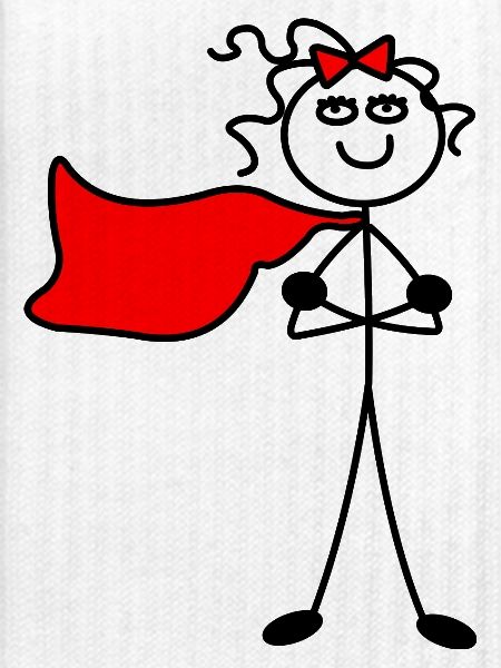 Superwoman oder mit verschränkten Armen