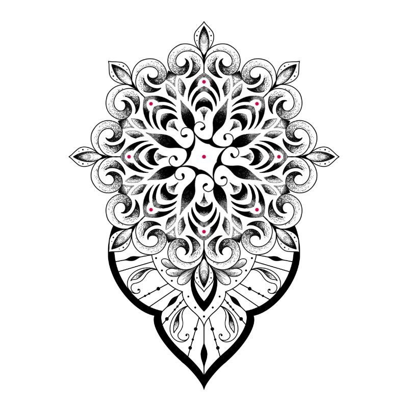 Mandala graphique dot work