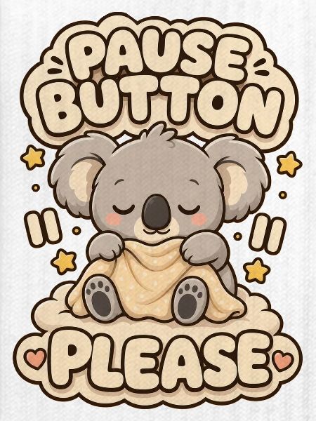 Pause Button Please Koala