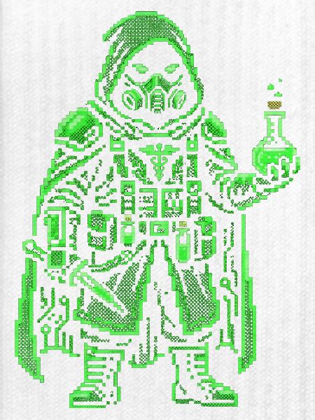 Punk Apotheker Pixel Art Retro Hacker