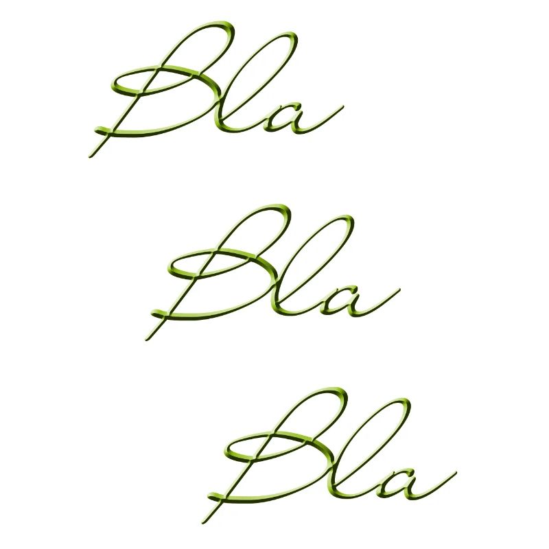 Bla Bla Triple Green Script