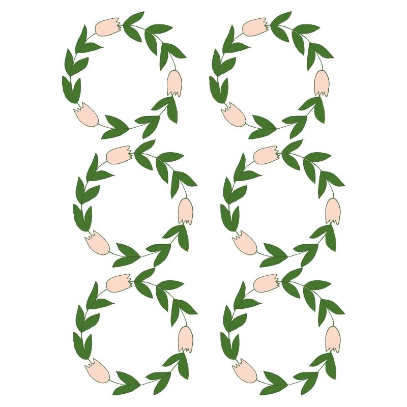 Floral pattern in grass shape