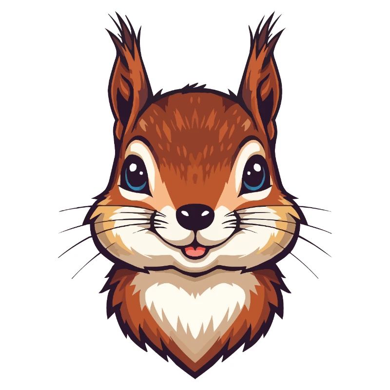 Süßer Eichhörnchen Kopf