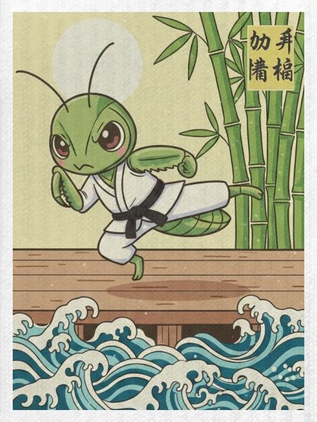 Kawaii Kampfkunst Gottesanbeterin