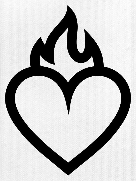 flammendes Herz