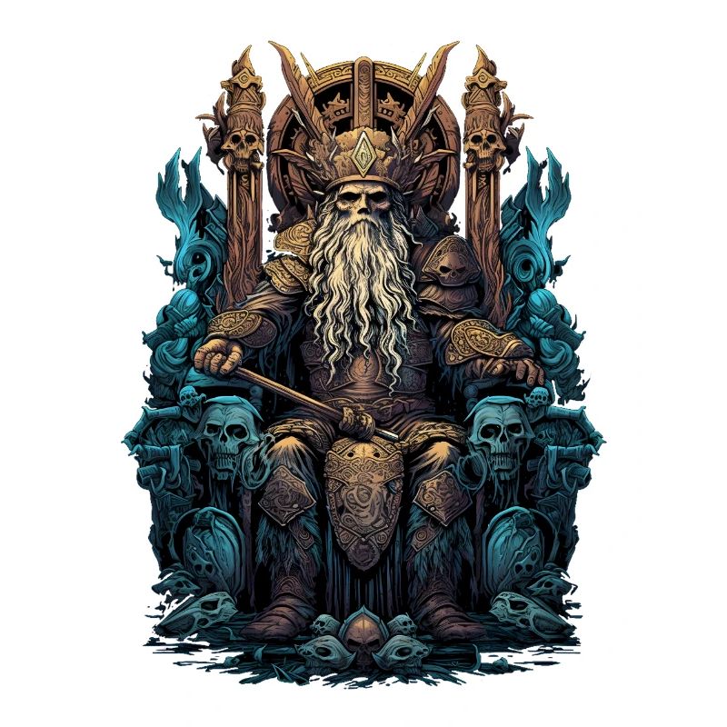 Wikinger Odin Söhne Thron Walhalla Valhalla