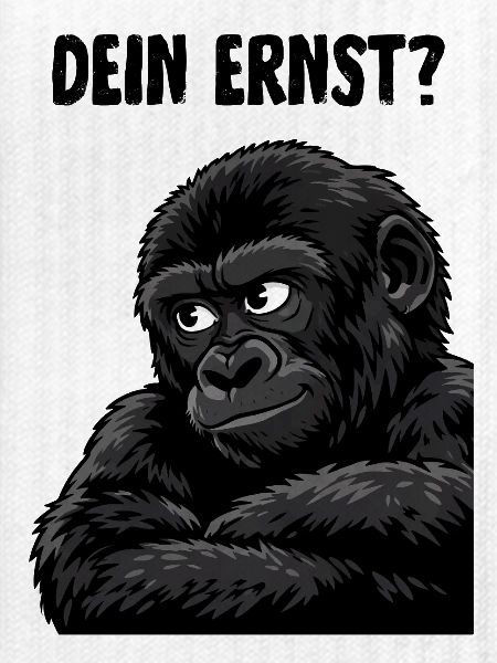 Affe mit skeptischem Blick - dein ernst?
