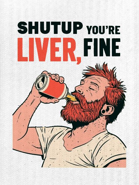 Biertrinker Spruch Illustration