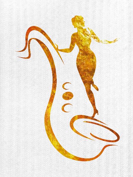 Frau und Saxophon