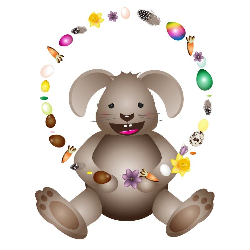 laughing Easter juggling Easter decorations