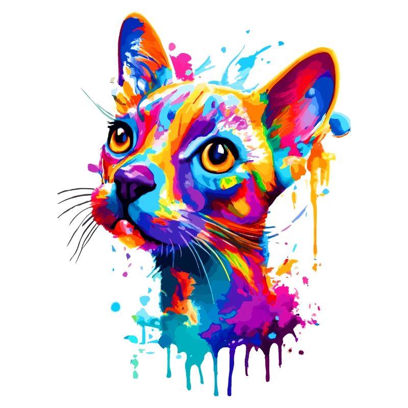 Chat Coloré - Chat Coloré - Chat Sphynx