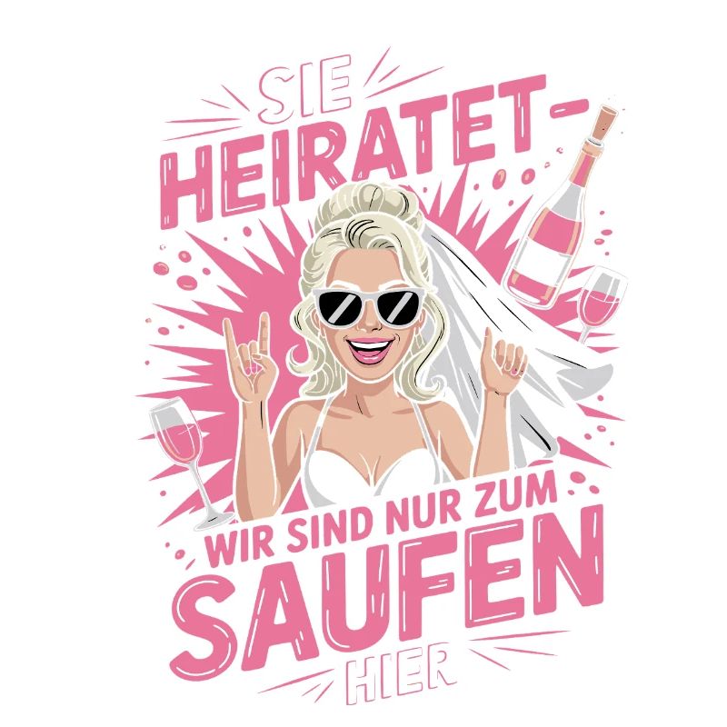 Funny German Hen Party Sie Heiratet Design