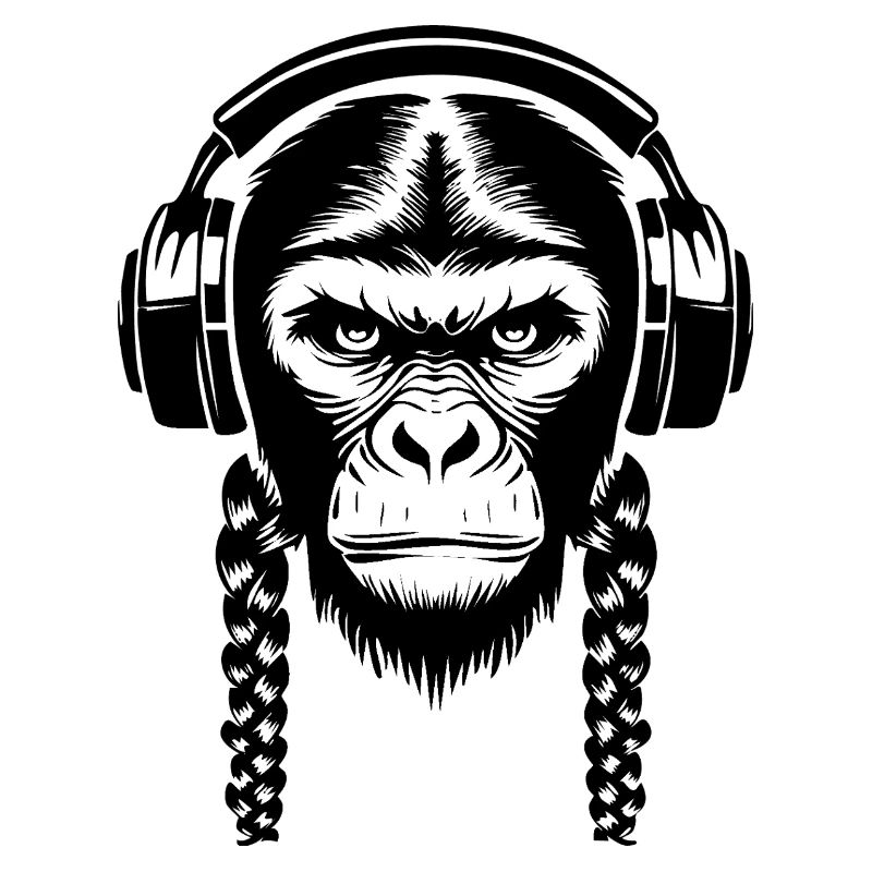 Chemise Funky Monkey Head Loop Beat Edition