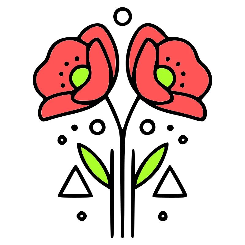 mohnblume-mohnblumen-minimalistisch-line-art-9
