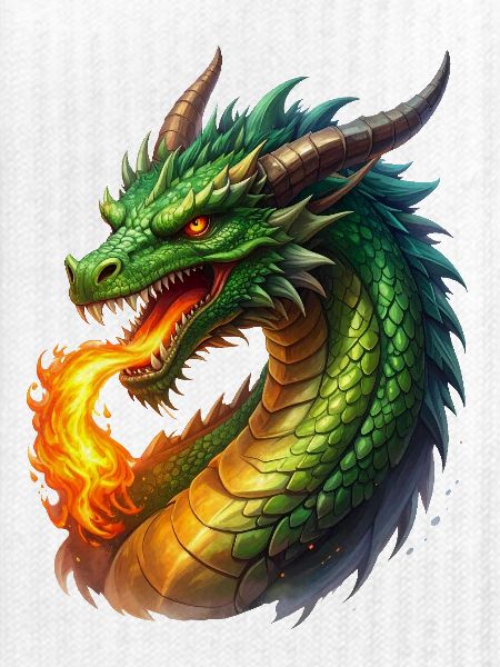 Feuer speiender Drache