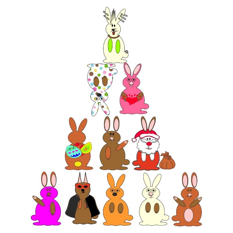 Funny Rabbit Comic Colorful