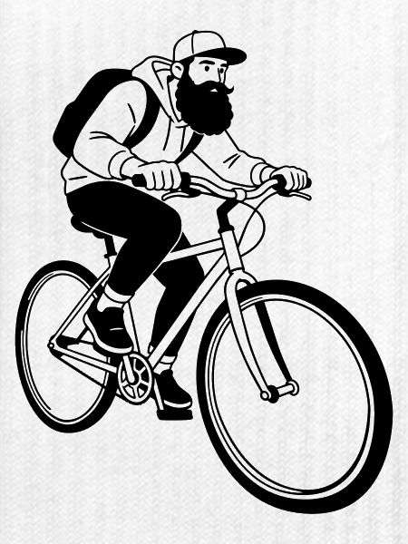 Fahrrad-Hipster