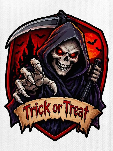 Sensenmann Halloween Schild
