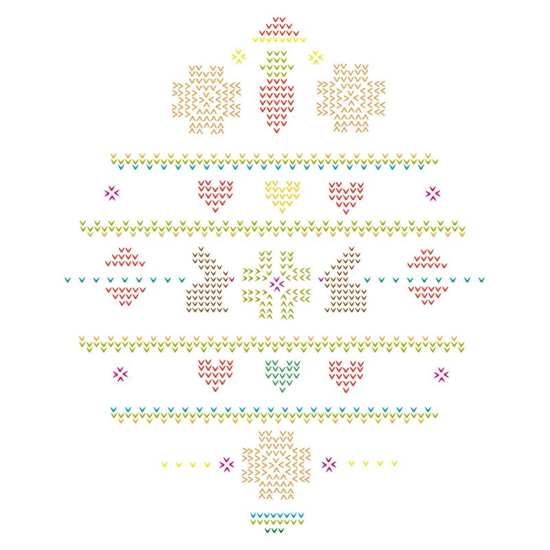 Easter motifs in knitting pattern style for Easter