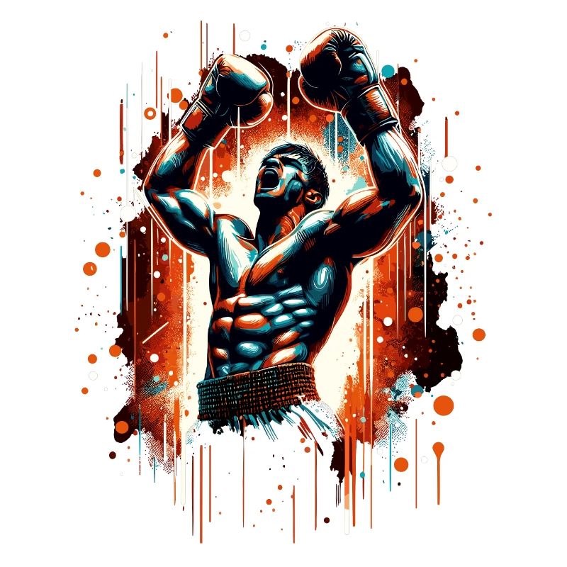 Boxer Victory Pose Victory Pose boxe cadeau