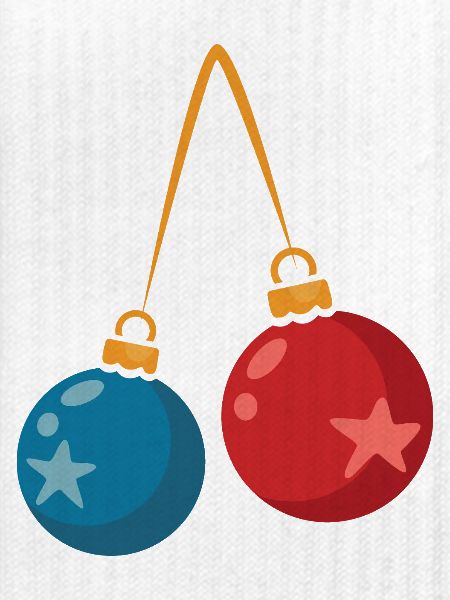 Bunte Weihnachtskugeln Deko Design