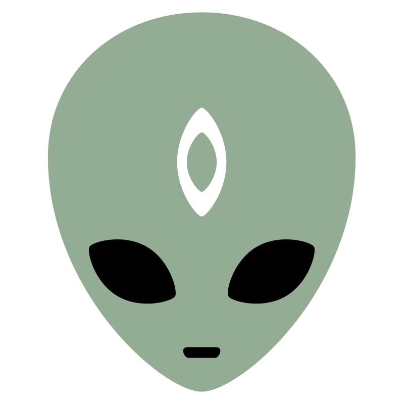 Alien Head Third Eye (three colours)