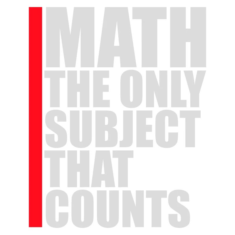 Math The Only Subject That Counts Nerd Mathe Logo
