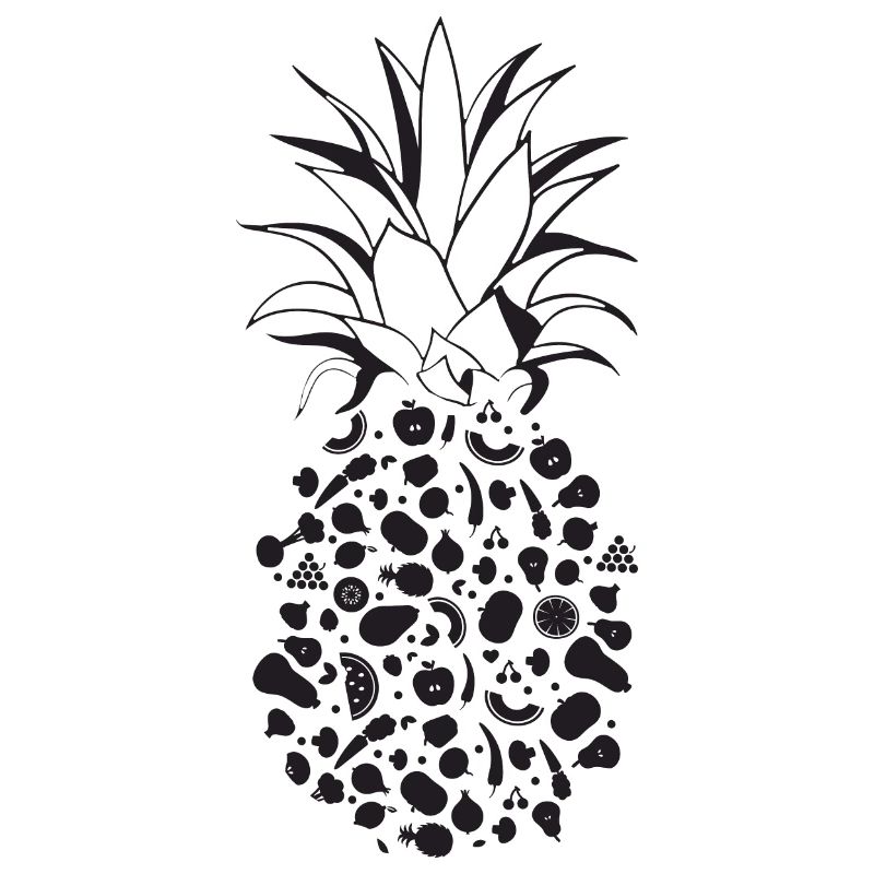 Fruits comme ananas