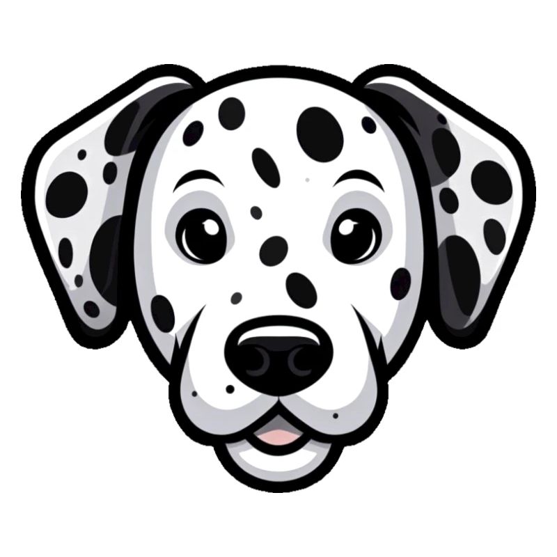 Dalmatian head in comic style
